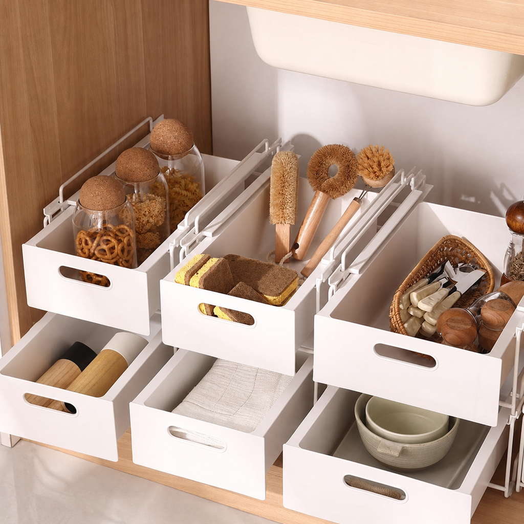 Stackable Pull-Out Storage Bin